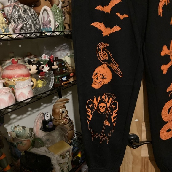 Social Collision from Hot Topic spooky orange joggers - Picture 2 of 9